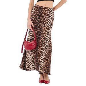 Extro&Vert Womens  Sandi Midi Skirt, Tan